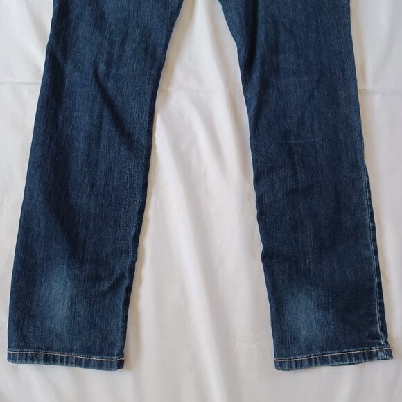 Twentyone Black Rue 21 Blue Jeans Straight Leg Dark Wash Embellished Size 9/10 - Picture 6 of 16